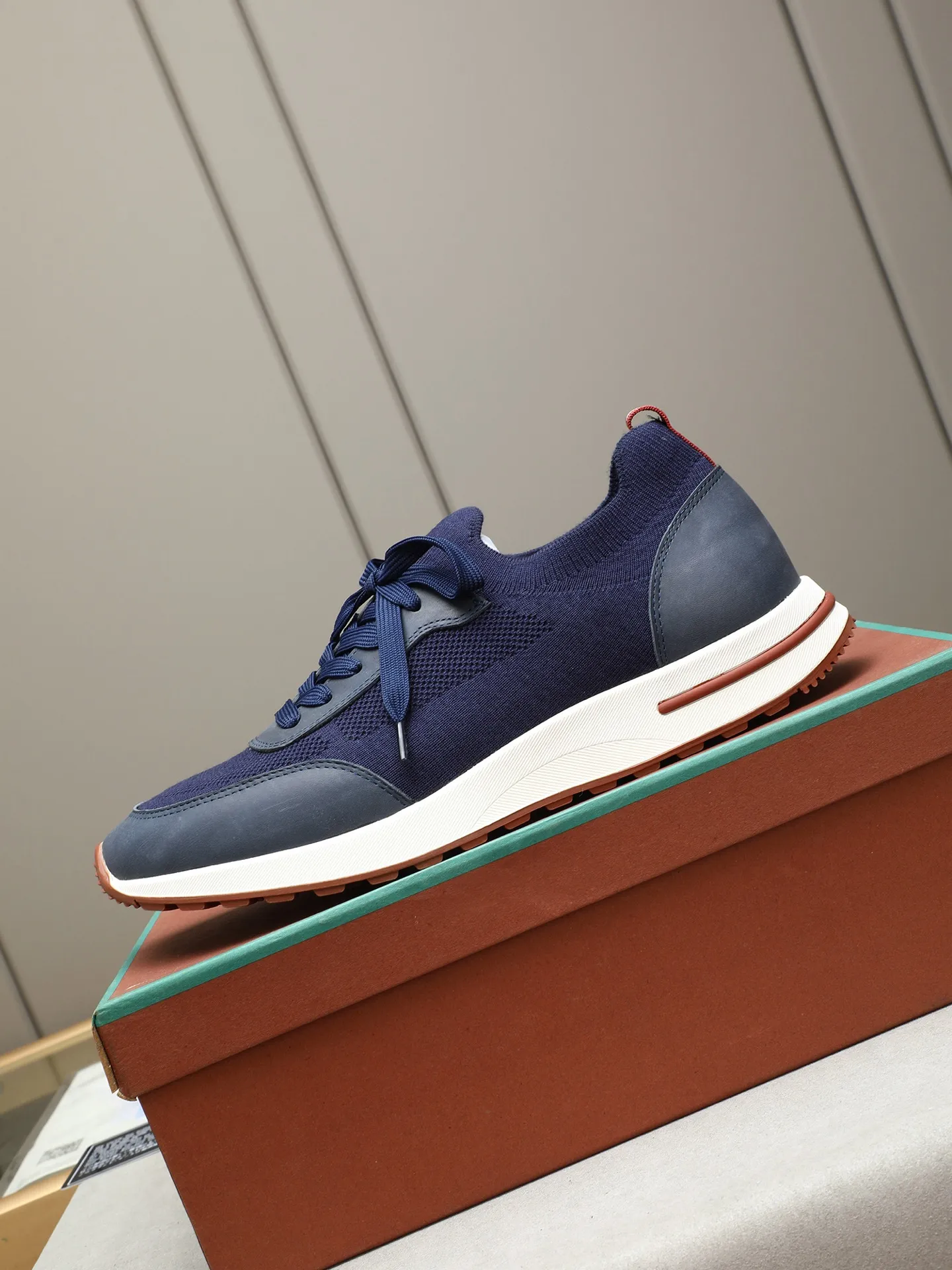 Men's shoes 💰420 LP new product on sale Loro Piana knitted sneakers | Made of Wish wool blended fabric | The upper is made of unique knitted fabrics